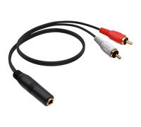 YARCHONN Cable adaptador de cable TRS de 1/4 pulgadas de 6,35 mm a 2 RCA macho macho a 2 RCA macho y cable de audio en Y para amplificador de TV, CD/DVD -0,5 m/1,64 FT