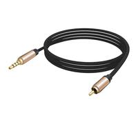 YARCHONN Cable de audio digital coaxial de 3,5 mm a RCA de 1/8 pulgadas, 3,5 pulgadas, conector jack de 4 pines a SPDIF RCA, adaptador de cable para amplificador de altavoces - 1,5 m