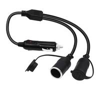 YARCHONN Cable divisor de mechero de coche, 1 macho a 2 hembras, enchufe de 2 vías, divisor de corriente continua, adaptador para CC 12 V, 24 V, coches, caravanas, barcos, 45 cm