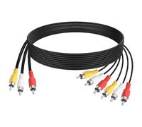 YARCHONN Cable divisor RCA AV 3 RCA a 6 conectores RCA Jack Audio Video Compuesto Cable para DVD TV Set Top Box - 1,5 m
