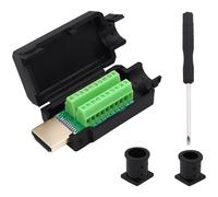 YARCHONN Conector HDMI macho sin soldadura, conector rápido para placa de ruptura de terminal, módulo de señal con carcasa para reparación DIY