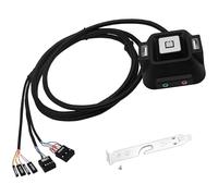 YARCHONN PC Power Button Switch Desktop Computer Case Stromschalter mit DoppelUSB-Anschlüsse Audio-Mikrofonanschluss Festplatte Externer Computer FernstartTaste für Internet-Café -1,5M