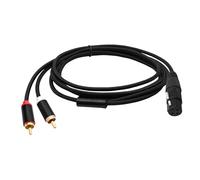 YARCHONN XLR a 2 RCA Y Splitter Cable desequilibrio Dual RCA Phono macho a XLR 3 pines Conector Adaptador Splitter Patch Cable de audio para amplificador de micrófono Mezclador -2 M (XLR hembra)
