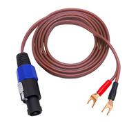YARCHONN Y Spade Plug a Speakon cable, macho Speakon a 2Y Spade Plug Conector Adaptador Audiophile OFC HiFi Speaker Cable Audio para Amplificador Subwoofer Sistema Audio -6.6FT/2M