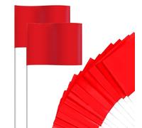 Yard Flags Marking - 100 Pieces Boundary Dog Training Marker Flags - Warning Signs for Construction Survey Irrigation Property Mapping Outdoor Dog Training Field Sprinkler