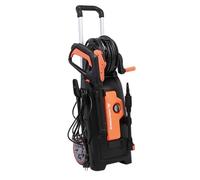 Yard Force EW U15C - Limpiador de alta presión (2000 W, máx. 150 bar, 440 l/h, boquilla Vario-Twist y Turbo, manguera de 6,5 m, carrete de manguera integrado, mango telescópico, depósito de detergente