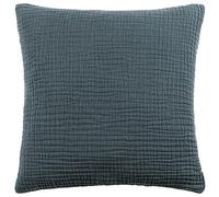 Yard furn Lark Cojín Relleno De Plumas - Suave Minimalista Texturizado Muselina Algodón Cojín Decorativo (Oscuridad - 45x45cm)