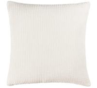 Yard furn Lark Cojín Relleno De Poliéster - Suave Minimalista Texturizado Muselina Algodón Cojín Decorativo (Blanco - 45x45cm)