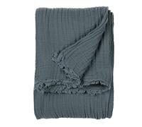 Yard furn Lark Cotton Muslin Manta - Suave Textura Arrugada Cobija (Anochecer - 130x180cm)