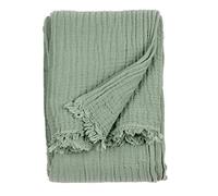 Yard furn Lark Cotton Muslin Manta - Suave Textura Arrugada Cobija (Eucalipto - 130x180cm)