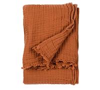 Yard furn Lark Cotton Muslin Manta - Suave Textura Arrugada Cobija (Pacana - 240x260cm)