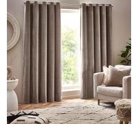 Yard Heavy Chenille Par de Cortinas de Ojetes- Cortinas de Terciopelo Suave Que filtran la luz (Greige - 229x183cm)