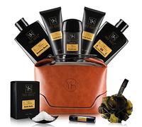 YARD HOUSE Set de regalo de baño y cuerpo para hombres - Sandalwood Amber - Cumpleaños, Navidad, Regalos del Día del Padre de Esposa Hija Hija para Marido, Dad - Kit de Spa Relax w. Artículos de