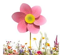 Yard Pinwheels Spinners - Garden Spinners Outdoor Cherry Flower For Visual Motion, Rust-Resistant Metal Stem with 360 Degree Rotation, Ornament Yard-Art Decor Windmills For Porch Dock 12x4 Inches