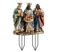 Yard Stakes Christmas - Adorno para belén 2D de acrílico, arte del jardín navideño | Beneficios constructivos duraderos y resistentes a la intemperie, ideales para los bordes del patio de los pasos