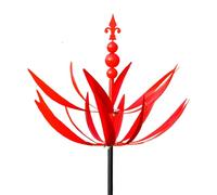 Yard Wind Spinner - 360 Degree Rotatable Metal, UV Resistant Red Stake, Strong Wind Windmill, Garden Lawn Patio Art - For Sidewalks Backyard Ornament, Garden & Outdoors
