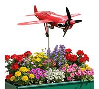 Yard Wind Spinner - Shark Mouth Airplane Decor Warplane | Weathervane Metal Windmill Rust Resistant Outdoor Garden Porch Lawn Stake Rotating Display for 4th July, Veterans, Aviation, Theme