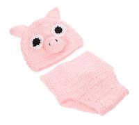 Yardenfun 1 Juego Conjunto de Fotografía para Recién Nacidos Gorro de Ganchillo Accesorios para Sesiones de Fotos de Bebés Ropa Fotográfica para Padres