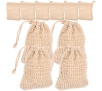 Yardenfun 10 Bolsas de Malla de Ramio para Jabón Secado Rápido y Producción de Espuma, Accesorio de Baño Adecuado para Ducha y Exfoliación Color Aleatorio