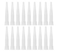Yardenfun 100 Piezas Boquillas de Pegamento para Vidrio 100 Piezas, Boquilla de Calafateo sin Orejas ni Dientes, Diámetro Interior 1,4 CM, Aplicador Preciso para Pistola de Sellado,