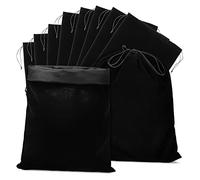 Yardenfun 10piezas Bolsa De Terciopelo Negro Unidades Bolsas De Obsequio Cordón Para Artículos Diversos Para Contenedor De Obsequio De Fiestas De Gran Capacidad