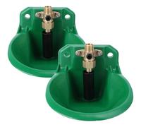 Yardenfun 2 Bebederos Automáticos para Ovejas Válvula de Cobre Cuencos Resistentes al Impacto y Envejecimiento Abrevadero para Ganado Adecuado en Granjas Sistema Automático de Agua para