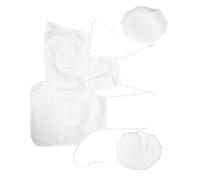 Yardenfun 2 Juegos Disfraz Infantil Chef Blanco Delantal y Gorro Ajustables para Bebés Meses Conjunto Seguro y Cómodo para Sesiones Fotográficas de Cocina y Fiestas Infantiles