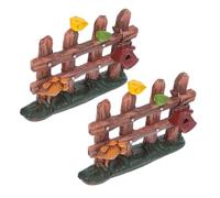 Yardenfun 2 Mini Vallas De Piquete: Nido De Pájaros Artificial para Casa De Muñecas, Bandeja De Arena, Micro Paisajes Y Arenero De Escritorio para Uso Doméstico.