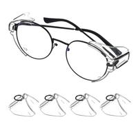 Yardenfun 2 pares Protector Lateral para Gafas de Seguridad PC Fácil Instalación Ligero y Duradero Protección contra Salpicaduras Laterales para Uso Laboral y Diario