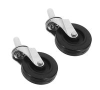 Yardenfun 2 Piezas 2 Ruedas Giratorias para Carrito Utilitario de Limpieza, Ruedas de Repuesto Silenciosas Cojinetes de Bolas, Eje 15 MM, Capacidad 20 Kg, Movilidad Suave para Pisos