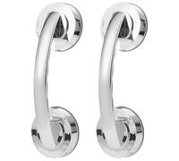 Yardenfun 2 Piezas Asidero de Baño Ventosa Fuerte y Diseño, Tirador Adhesivo de Plástico Moderno para Cocina y Baño, Adecuado Personas Mayores