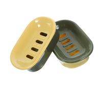Yardenfun 2 Piezas Caja de Jabón de Viaje Doble con Diseño de Drenaje Resistente y Portátil de Unidades Amarillo Limón y Verde Aguacate para Baño y Camping