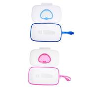 Yardenfun 2 piezas Caja Porta Toallitas Húmedas Reutilizable para Niña Portátil y Ligera con Sello de Silicona para la Humedad Diseño Compacto para Colgar Carrito y Cuna de Rosa