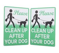 Yardenfun 2 piezas Cartel de Advertencia para Mascotas de Señal Vintage de Hierro para Jardín Por Favor Limpie Después de Su Perro Resistente y Duradero para Áreas al Aire