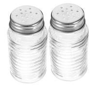 Yardenfun 2 Piezas Frascos Dispensadores de Especias de Vidrio Saleros y Pimenteros Pequeños Prácticos y Portátiles para Cocina y Restaurante