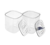 Yardenfun 2 Piezas Organizador de Bastoncillos de Algodón Transparente Caja de Almacenamiento para Hisopos y Palillos para Uso Escritorios y Mesas Diseño de Animales Oso Polar