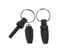 Yardenfun 2 Piezas Puñetazo cigarro perforadora de un agujero jinete perforadora de papel de mano abridor de agujeros de punzón de metal Acero inoxidable Negro