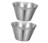 Yardenfun 2 Piezas Taza Medidora Espresso Inoxidable con Asa y Doble Vertedor V para Preparación Café