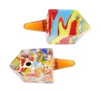 Yardenfun 2 Pisapapeles De Dreidel Decoración Artística Adorno De Cristal para Janucá Adorno De Dreidel Figura Coleccionable para Festividad Judía Estatua De