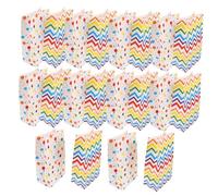 Yardenfun 20 Piezas Papel para con Diseño de Rayas y Puntos Paquete de Unidades para Fiestas y Almacenamiento Bolsas Kraft Coloridas para Tiendas y