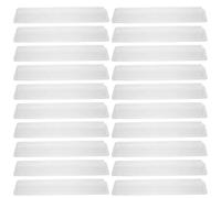 Yardenfun 20 protectores de manecillas de reloj, 23 x 3,3 x 2 cm, para relojes de pared, de plástico transparente.