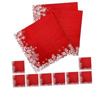 Yardenfun 20hojas Servilletas Navideñas Adorno de Mesa Copos de Servilletas de Fiesta Decoración de Mesa Navideña para Cena de Navidad y Decoración de Fiesta
