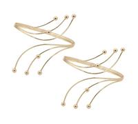 Yardenfun 2piezas Pulsera De Metal Brazalete Para Mujer Brazalete Delicado Dijes Para Brazo