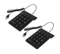 Yardenfun 2piezas Teclado USB De Teclas Portátil para Contabilidad Financiera Compatible Ordenador Portátil Pc De Escritorio y Laptop Oficina o Casa