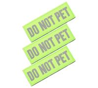 Yardenfun 3 Piezas Chaleco Reflectante para Perro de Trabajo y Perro Guía con Parche de Advertencia Do Not Pet, Nylon Ligero y Alta Visibilidad para Entrenamiento y Seguridad