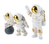 Yardenfun 3 Piezas Figuras De Astronautas Decoración De Escritorio Estatua De Astronauta Hogar De Escritorio Figura Decorativa Delicada