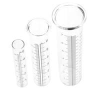 Yardenfun 3 Piezas Tubos de Vidrio para Medir Lluvia con Escala Pluviómetro Profesional para Uso Exteriores Herramienta Precisa para Agricultura y Estación Meteorológica