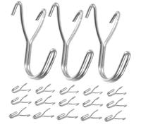 Yardenfun 30 Piezas Gancho para Panel Perforado Inoxidable Gancho para Organizador de Almacenamiento Accesorios para Tablero de Fácil Instalación y Reubicación Resistente y Antióxido