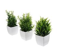 Yardenfun 3piezas Planta Falsa Pequeña Bonsái Realista Decoración Escritorio Hogar Resistente