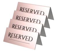 Yardenfun 4 Letreros de Mesa Reservada de Acrílico Dorado Reutilizables para Celebraciones y Eventos, Elegantes y Sofisticados, Pack de 4 Piezas para Sillas y Reservas